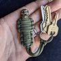 Keychain Mummy Brass Skull