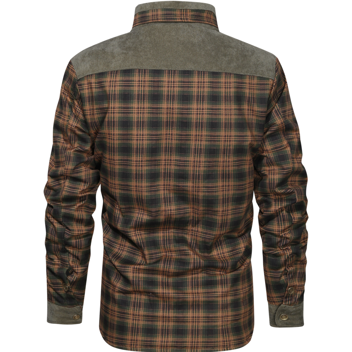 Thick Warm Men’s Plaid Fleece Jacket