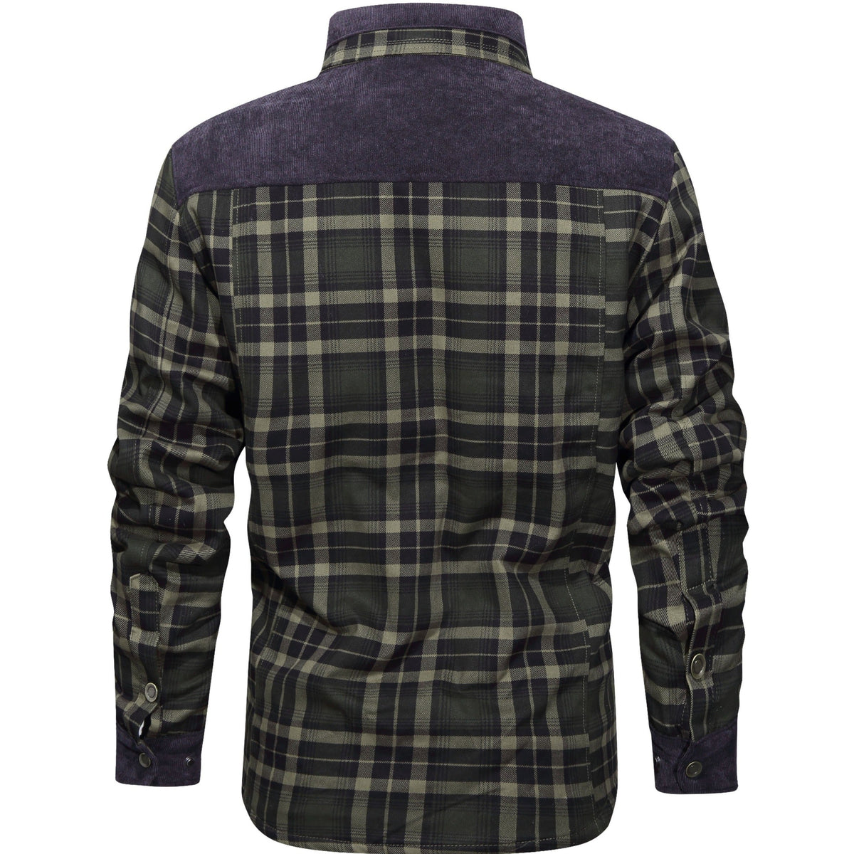 Thick Warm Men’s Plaid Fleece Jacket