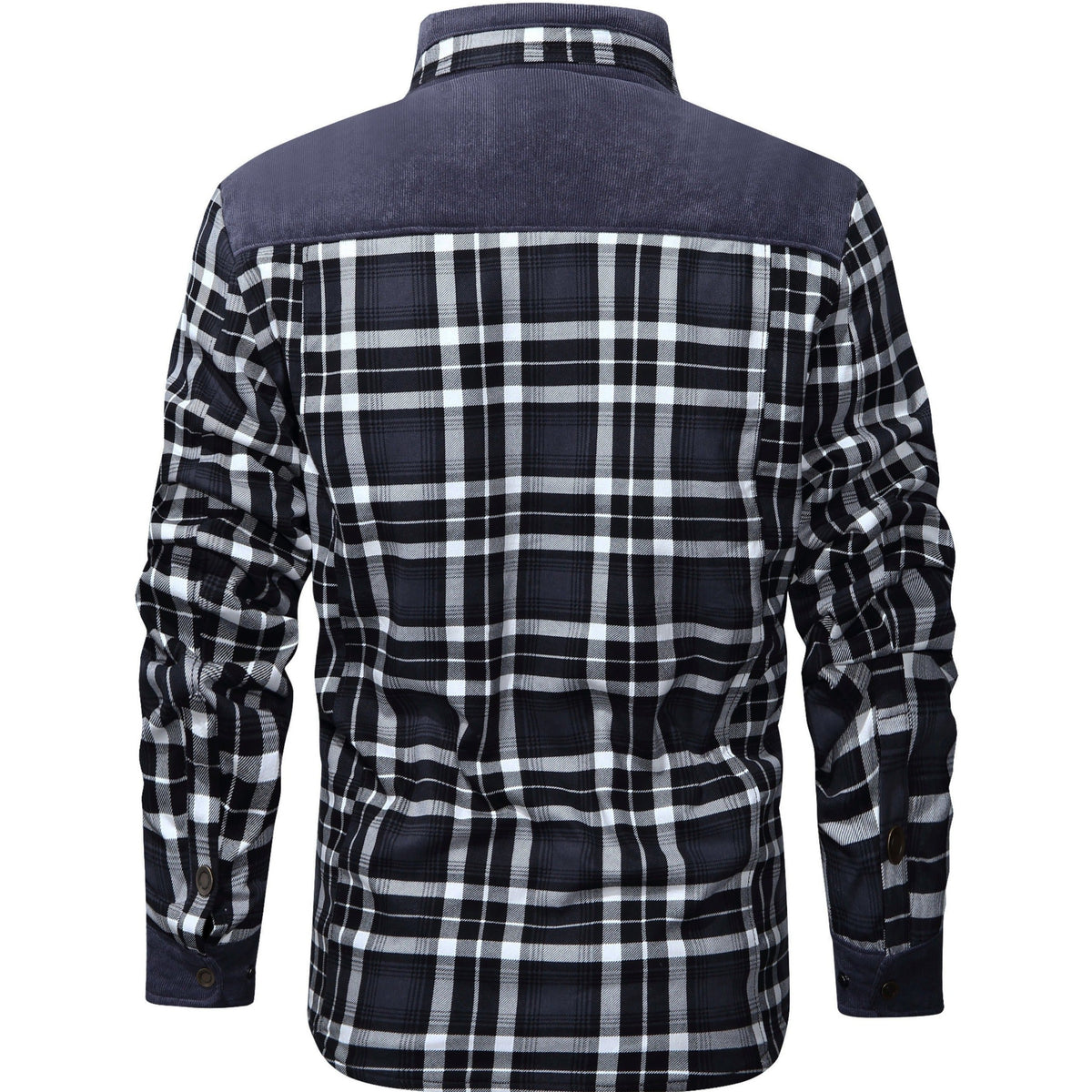 Thick Warm Men’s Plaid Fleece Jacket