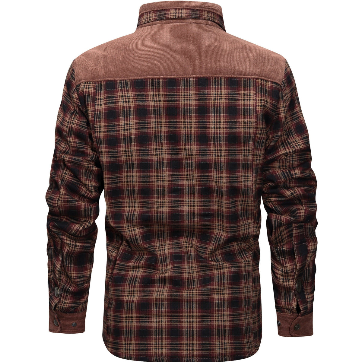 Thick Warm Men’s Plaid Fleece Jacket