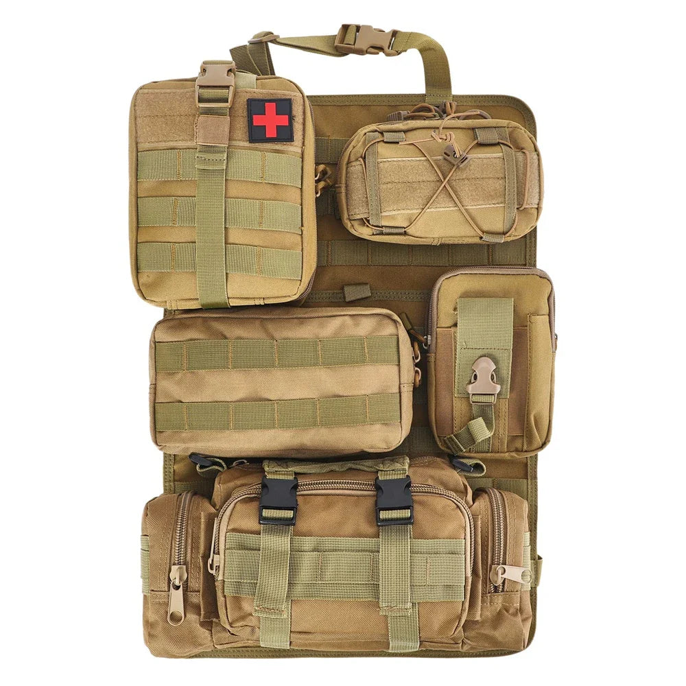 Tactical MOLLE Seat Organizer Full Set - SkullVibe