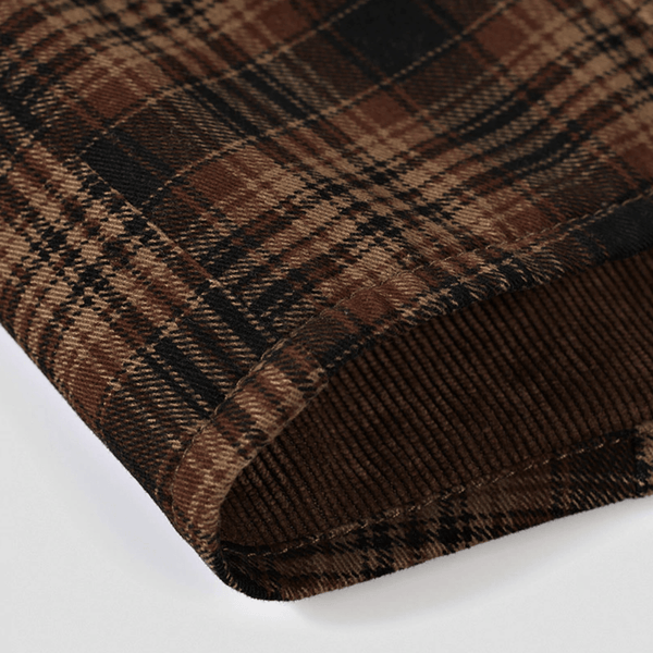 Thick Warm Men’s Plaid Fleece Jacket