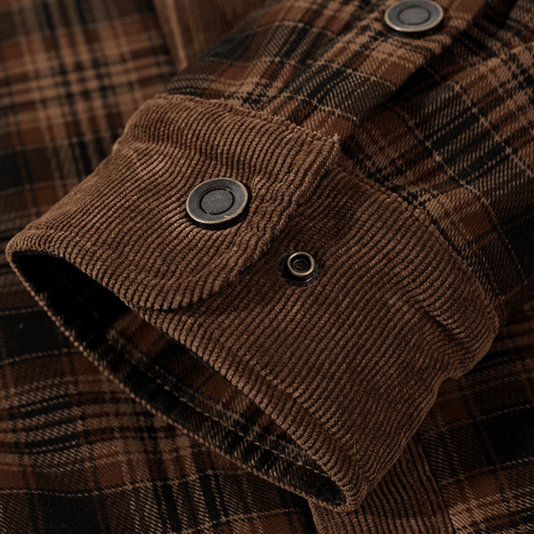 Thick Warm Men’s Plaid Fleece Jacket