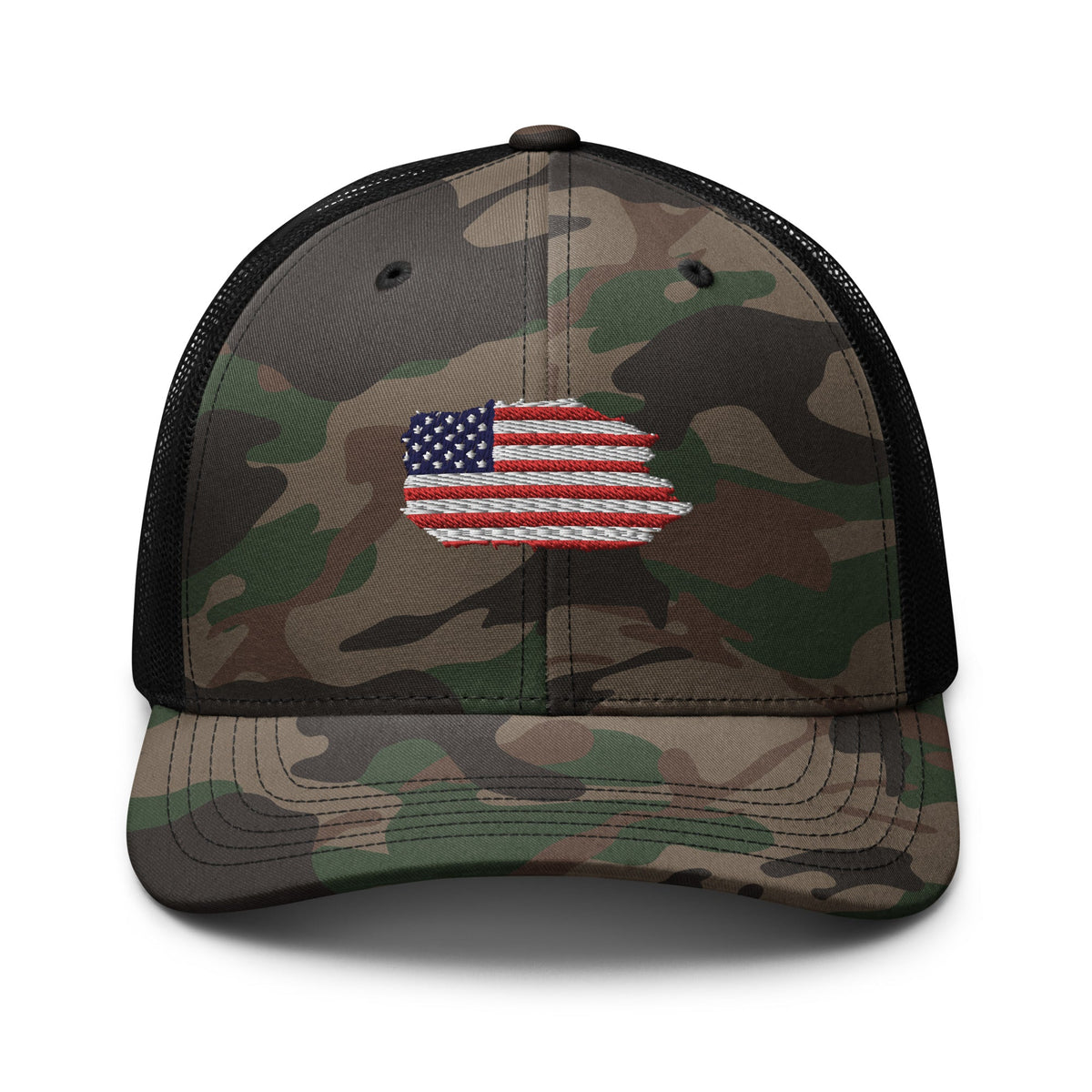 US Flag Camo trucker hat - SkullVibe