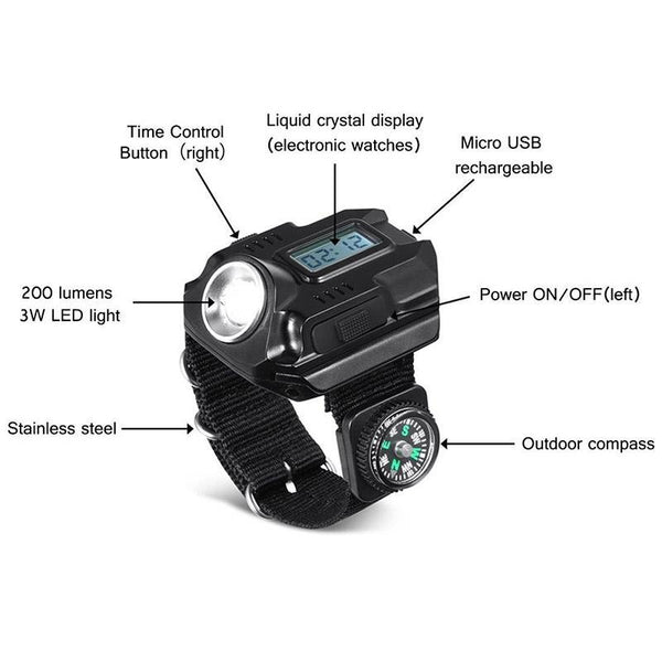 svPro Flashlight LED Watch