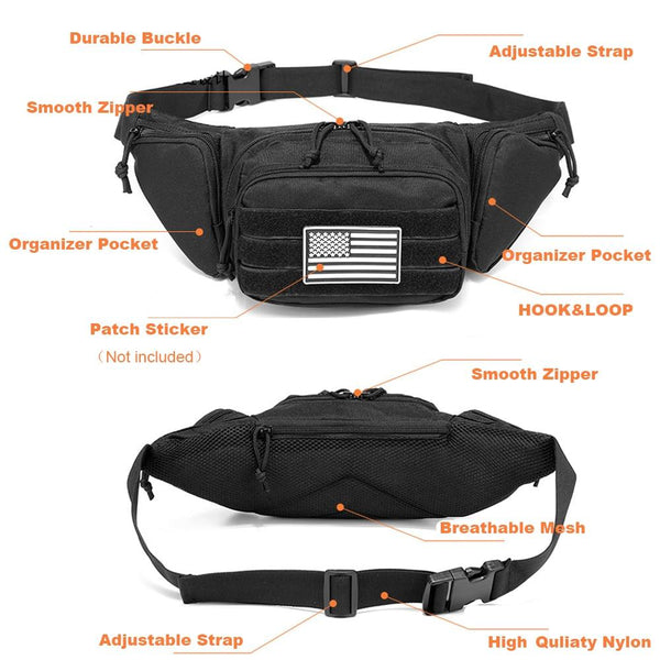 Military Waist Bag with Gun Holster