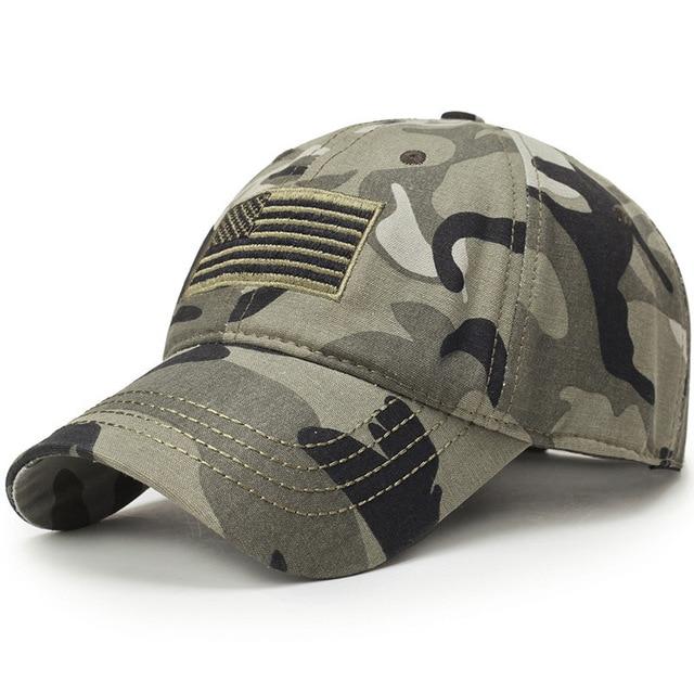 US Flag Camo Baseball Cap - SkullVibe