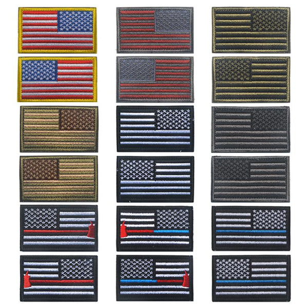 US Flag Military Patches (Combo)